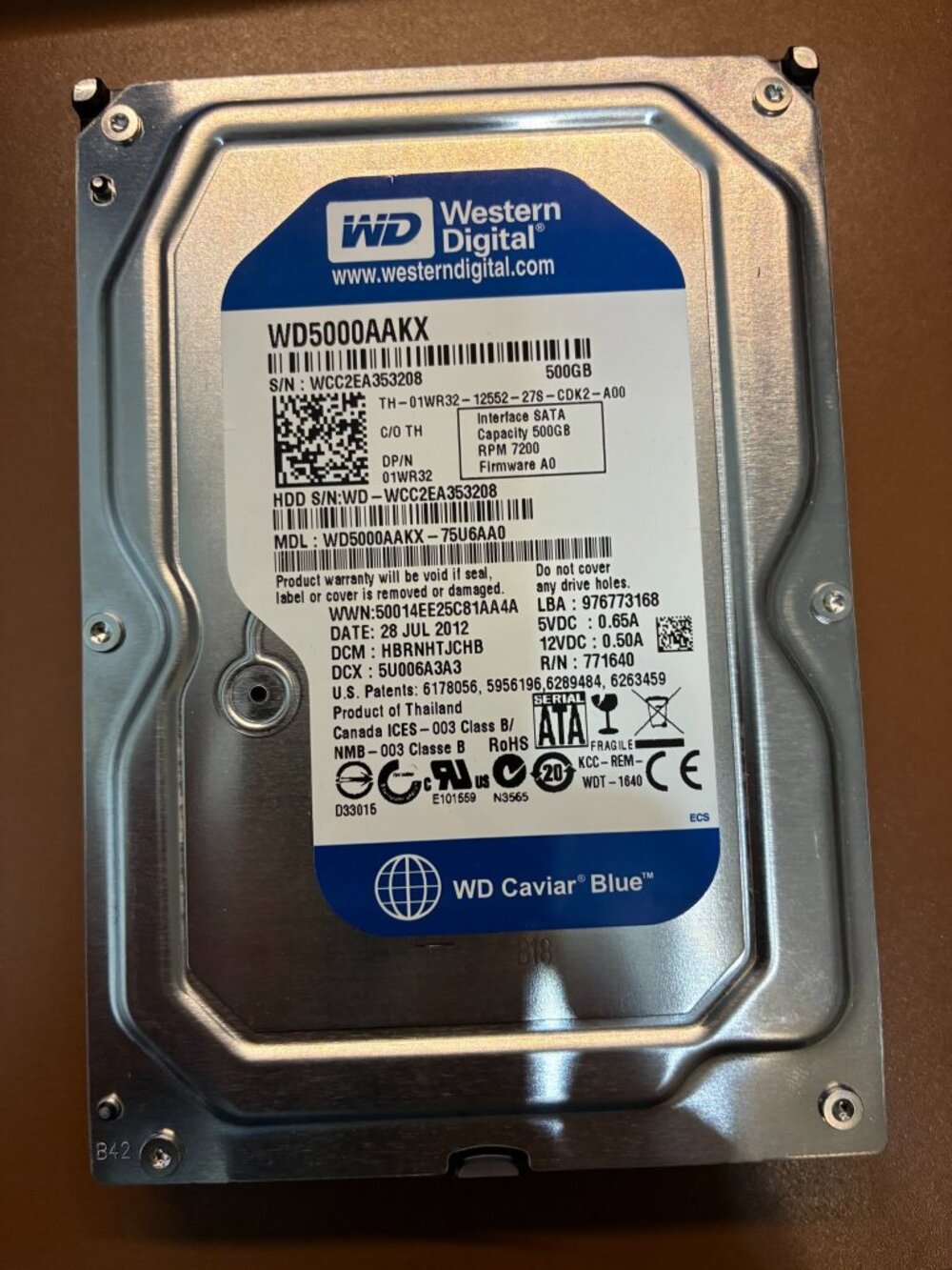 Western Digital 500GB Hard Drive